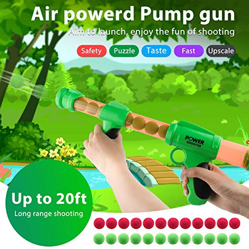 DeXop Shooting Game Toy for Kids 5 6 7 8 9 10+ Years Olds Boys and Girls Foam Balls Toy Gun Air Balls Shooting Game Blaster Toy Set Moving Indoor-Outdoor Activity Game for Kids Birthday Party Gift