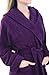 Alexander Del Rossa Womens Turkish Terry Cloth Robe, Long Cotton Hooded Bathrobe, Large-XL Purple (A0127PURXL)