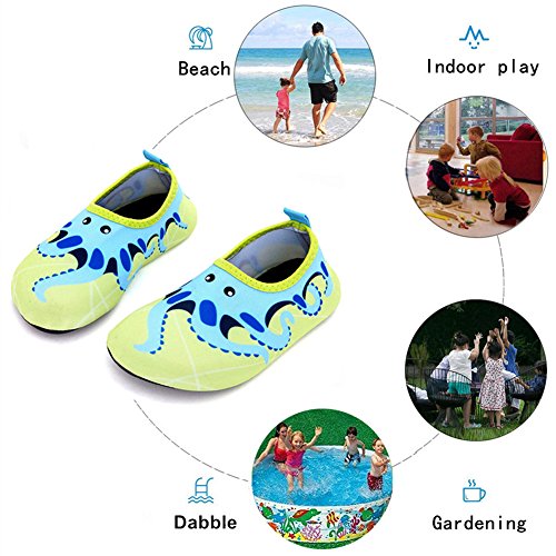 Vivay Toddler Kids Water Shoes Quick Drying Swim Beach Shoes Aqua Socks for Boys & Girls
