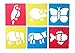 24 Pcs Drawing Painting Stencil Templates Set for Kids Crafts Creation, Graphics and Animal Education, Different Animal Patterns, Washable Plastic