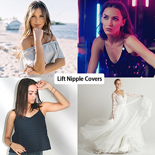 Nipplecovers, Silicone Reusable Breast Lift Nipple Cover Pasties Adhesive Strapless Sticky Bra for Women Upgrade