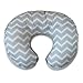 Boppy Luxe Nursing Pillow and Positioner, Chevron Whales, Ultra-soft minky fabric on one side with adorable appliqué and coordinating piping