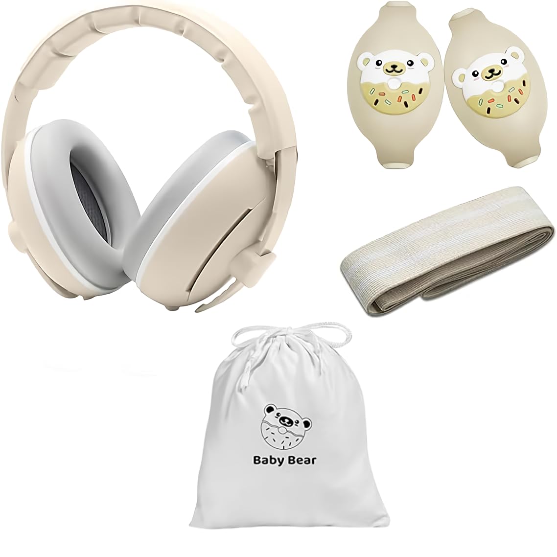 BOENFU Baby Ear Defender 2-in-1 for Babies and Toddlers up to 4 Years,CE & EN71 Certified - Adjustable Noise Reduction Earmuffs,Comfortable Baby Headphones Against Hearing Damage