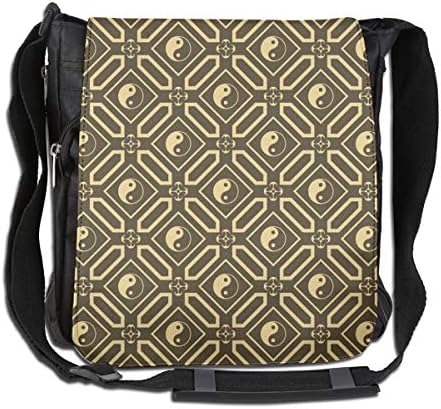 ショルダーバッグ メッセンジャーバッグ 通学通勤 斜めがけバッグ ボディバッグ B087zxp2wf ワンショルダー 肩掛けバッグ 陰陽 太極 幾何柄 楽器 音響機器 収納バック バック カバン 学生 男女兼用 おしゃれ 大容量 多機能 便利 通学通勤 旅行 B087zxp2wf 新作製品