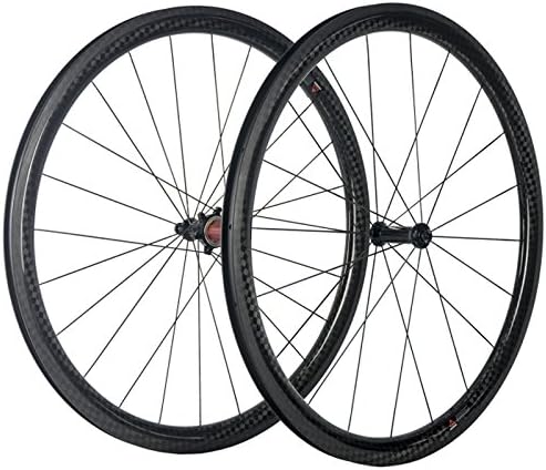 Wilee Bike 38mm Clinsher 25mm Width Carbon Wheelset 12K Glossy Bicycle wheels