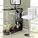 Homall Modern PU Leather Swivel Adjustable Barstools,Synthetic Leather Hydraulic Counter Stools Square Height Bar Stool with Arms Set of 2 (White)