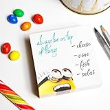 Minions - Despicable Me - Memo Note Paper Pad 3.5 x 3.5 inches (90 x 90 mm) - Paper Cube - Great for Writing Notes, Messages, Reminders - 300 white tear-off pages NOT STICKY- Must Have on Every Desk
