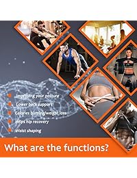 Innens Cinturón para cortar la cintura, delgado, para hombres y mujeres, ajustable, para abdominales, sauna, estómago, quemador de grasa, ayuda a la pérdida de peso y mejora el efecto deportivo y apoyo en la espalda baja.