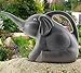 Cornucopia Brands Elephant Watering Can w/Real Eyes, 2 Quart, Grey w/Googly Eyes, Fully Functional Novelty Watering Can
