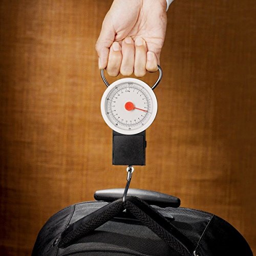 Bilancia Meccanica Per Valigie Con Metro A Nastro Integrato – Fino A 22 Kg, Leggiera E Portatile, Nera