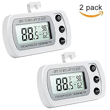 Termómetro de refrigerador, 2 unidades de termómetro digital ...