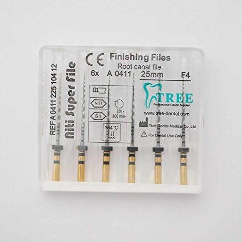 Treedental Dental NiTi Protaper Rotary Root Canal Endodontic Endo Files 25MM-F4 (1 packs)