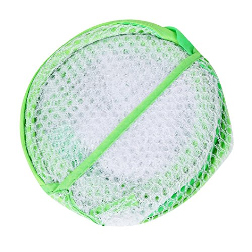 Clearance Deal! Hot Sale! Laundry Clothes Basket Storage Basket, Fitfulvan Foldable Pop Up Washing Laundry Basket Bag Hamper Mesh Storage (Green) - Thumbnail 2