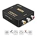 GANA HDMI to RCA,HDMI to AV, 1080P HDMI to 3RCA CVBS AV Composite Video Audio Converter Adapter Supports PAL/NTSC with USB Charge Cable for PC Laptop HDTV DVD-Black primary