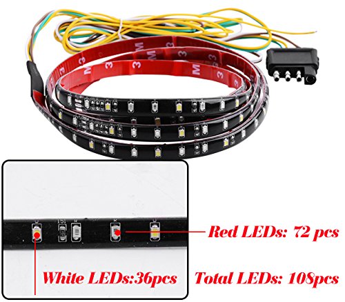 image for YINTATECH Truck Tailgate Light Bar 12V Red and White 60