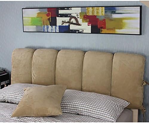 FLHSLY lumbar support cushions reading pillows bedside backrest bedside cushions Oversized Double people washable beige Back wedge cushions , beige , 60120cm