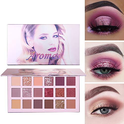UCANBE 18 Colors Aromas New Nude Eyeshadow Palette Long Lasting Multi Reflective Shimmer Matte Glitter Pressed Pearls Eye Shadow Makeup Pallet - Thumbnail 3