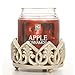 Hosley White Resin Pillar Candle Holder is 5.11 Inch Diameter Ideal Gift for Wedding Party Special Occasion or as a Home Decor W1
