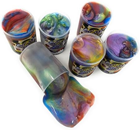 Six Premium Galaxy Slime Cups - marbled glitter slime- magical slime for the whole family - the perfect putty goo for boys and girls