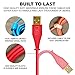 Chroma Cables: Audio Optimized USB-A to USB-B Right-Angle Cable (Neon Orange)
