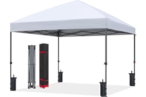 ABCCANOPY Pop Up Canopy - Outdoor Patio Portable Canopy Tent Heavy Duty for Backyard and Deck with 4 Sandbags(White, 10x10)