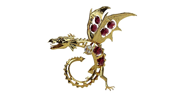 Gold Dragon Holding Crystal Ball Home Kitchen Amazon Com