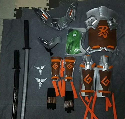OW Genji young skin armors Cosplay Prop( don't include weapons wig)