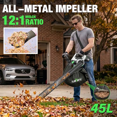SOYUS 40V Cordless Leaf Blower & Vacuum 3-in-1, Leaf Vacuum for Yard, photo 10