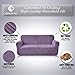 CHUN YI 1-Piece Soft Stretchy Polyester Spandex Fabric Sofa Slipcover(Sofa, Purple Yam)