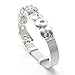 Fanstown Luke Calum Accessories Handmade Titanium Letter Diamond Heart Wristband Bracelet