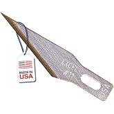 Excel Blades #11 Titanium Nitride Hobby Blades, 50-Pack, Carbon Steel | Double-Honed Edge, Strong Tip Resists Breakage, Reduces Friction, Compatible with #11 Craft Knife Handles, Made in USA