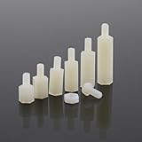 M3 Nylon Screws Nut Assembly Different Length Nylon Six Angle Support Column, DIY Electrical Appliance Toy Circuit Board and Machine Board Assortment Mounting Hardware Kit Box (NL3-01, white) 200 Pcs