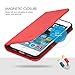 SHIELDON Case for iPhone SE 2022, iPhone SE 2020 Wallet Case, Genuine Leather Flip Book Case with Kickstand Card Slot Magnetic Closure TPU Shockproof Case Compatible with iPhone 8/7 4.7