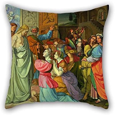 Oil Painting Peter Von Cornelius - The Parable Of Wise And Foolish Virgins (unfinished) Pillowcover 20 X 20 Inches / 50 By 50 Cm Best Choice For Sofa Club Dining Room Drawing Room Saloon Bar With