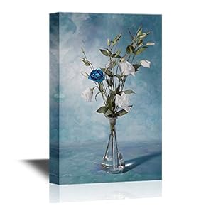 Flowers and Vase Canvas Wall Art - Bouquet of Spring Purple Lilac in a Vase - Gallery Wrap Modern Home Art | Ready to Hang - 12x18 inches