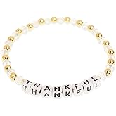 BXDA Gold beaded Pearl Heart Bracelets for Women, Cute Handmade Stackable Boho Beads Ball Friendship stretch Bracelet Summer Beach Jewelry Gift