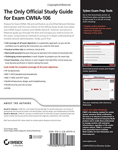 Cwna Certified Wireless Network Administrator Official Study Guide Exam Cwna 106 - 