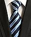 MENDENG New Men's Striped Silk Tie Business Wedding Necktie,Blue,One Size