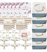 42pcs Bridesmaids Proposal Gifts Set 6 Bridesmaid Proposal Boxes,6 Love Knot Bracelet with 6 I Ca...