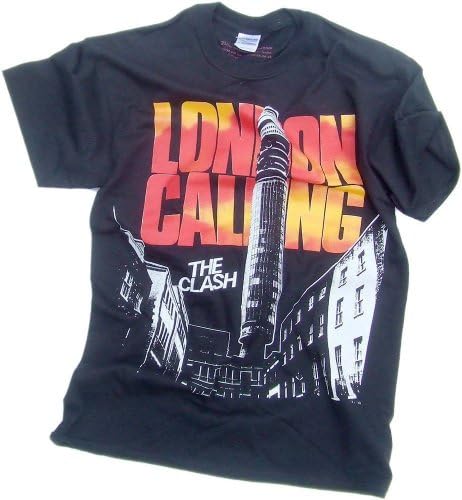 Fifth Column Classics Men's The Clash - London Calling T-Shirt Black X-Large