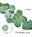 KISLOHUM Artificial Eucalyptus Garland 6ft Long Faux Lucky Greenery Fake Silver Dollar Hanging Eucalyptus Vines Leaves for Wedding Decor Centerpiece Table Runner Rustic Bridal 1pcs