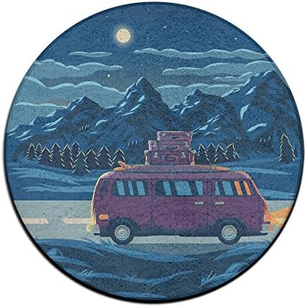 Sppmet Classic Non-Slip Backing Machine Washable Round Area Rug Foam Mat Living Room Bedroom Study Children Palyroom Soft Carpet Floor Mat Home Decor 60cm Diameter,Nice Animals