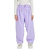 BUMDEEP Womens and Mens Ski Pants Winter Waterproof Baggy Pants Outdoor Cargo Snowboard Pants(LPPL,Medium)