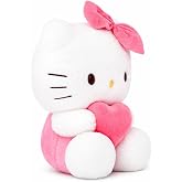 COAQAC 8-inch Kawaii Heart-Shaped Plush Pillow - Soft Cartoon Stuffed Plush Toy, Perfect for Boys and Girls' Birthdays, Holidays, Anniversaries, and Party Gifts (Pink-A)