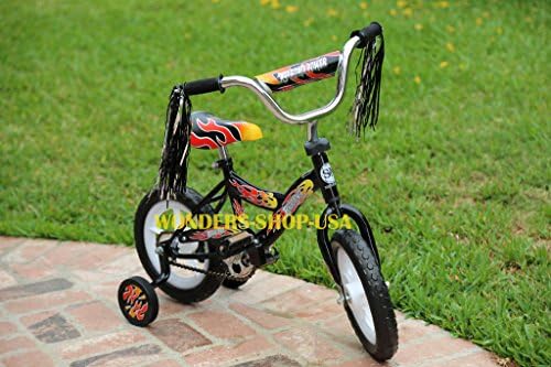 Brand New 12" Bike Bicycle with Trainning Wheels for Kids Children Black Color