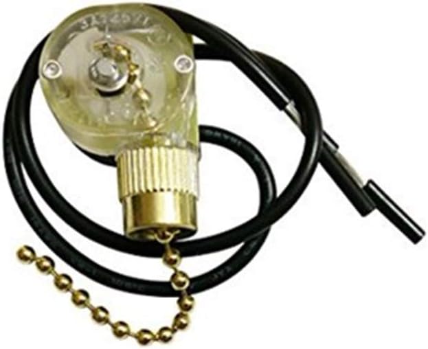Pull Chain Switch Zing Ear ZE-109 Ceiling Fan Switch Ceiling Fan Light Lamp Replacement 2 Pack Brass - - 