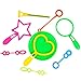 Coobey 106 Pieces Bubble Wands Mini Bubble Toys Wand Assorted Colors and Style for Summer Activity Party Favor Gift