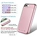 iPhone 8 Plus / 7 Plus Battery Case 7000mAh, Gasopic Extended Rechargeable Charger Case External Battery Pack Portable Power Bank Protective Charging Case for iPhone 7 Plus, 8 Plus (5.5inch)-Rose Gold