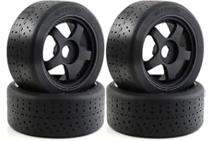 YOYOHOBBY 4pcs 100mm Pre-Mounted Wheels Tires 2.9” 5-Spoke 17mm Hex 42 Wide for Arrma Felony Infraction 6S BLX Typhon 3S 6S MEGA550 Limitless Roller Upgrade Parts
