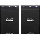 (2-Pack) Rhodia Black Dot Pad Nº 19, 8.3 x 12.5